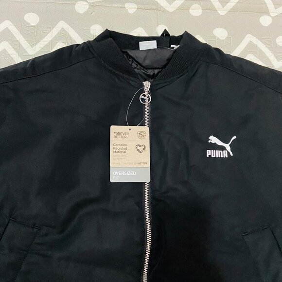 Vintage retro puma bomber varsity black jacket - Picture 9 of 13